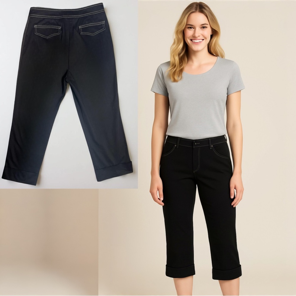 Women’s Nicole Max Black Capri Pants